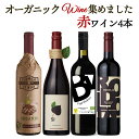6/1限定【P10倍&食フェス300円CP】オーガニックのお酒集めました ビオワイン赤 バラエティ 4本セット 送料無料一部除外 辛口 赤ワイン スペイン イタ...