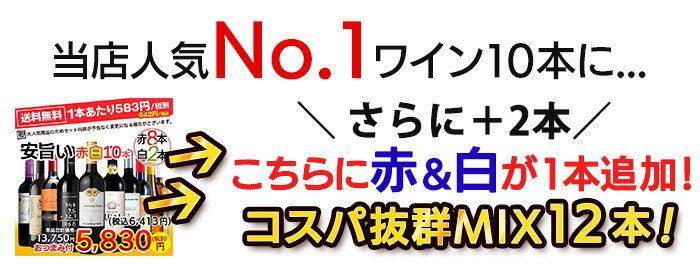 【最大2,000円CP -8/23 01:59】1本あたり641円 送料無料 一部除外 お手頃 ワイン 赤白 12本 セット 金賞受賞ワイン入り おまけ付き ワインセット 赤 白 メダルワイン 辛口