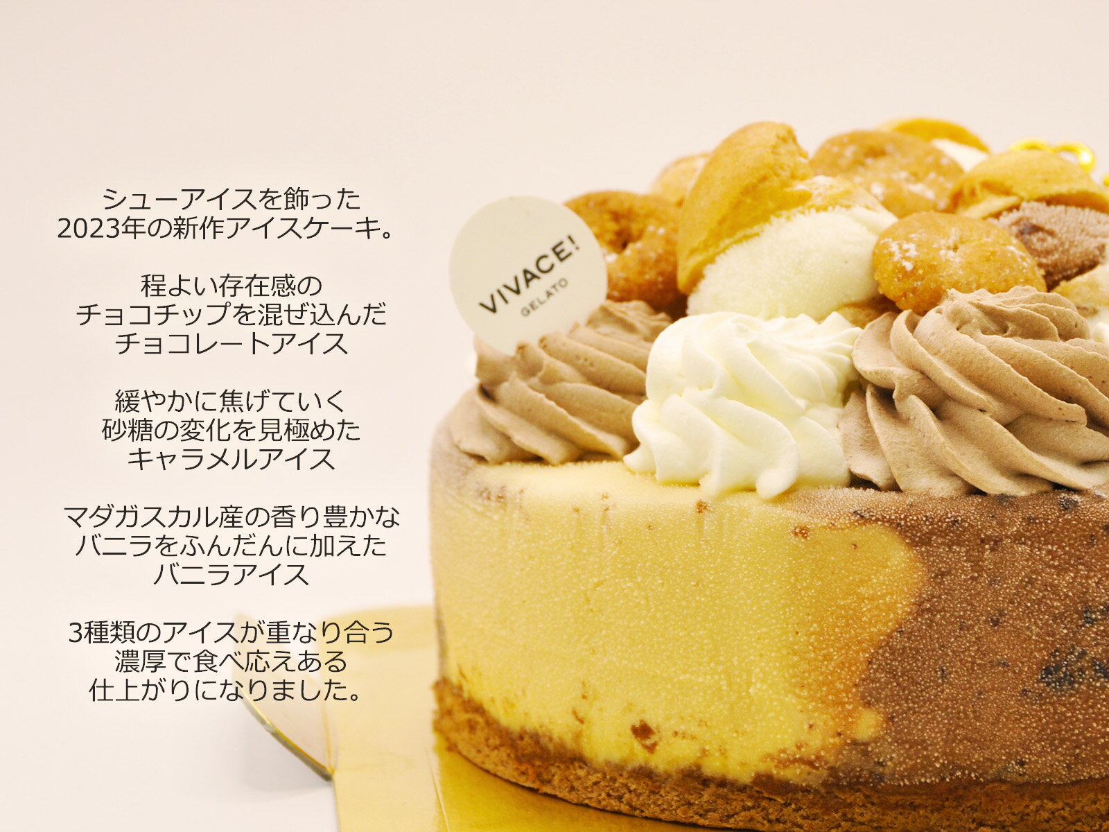 ホワイトデー お礼 贈り物 【ミラージュ 5号】 【メッセージプレート＆ローソク10本無料】 アイスケーキ チョコ チョコレート バニラ アイス ギフト 記念日 華やか 大人 子供 誕生日 バースデー プレゼント お礼 可愛い お祝い ケーキ おしゃれ 成人