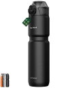 700ml 魔法瓶 水筒 真空断熱サイクリングウォーターボトル、316 外科用ステンレス鋼、標準的な自転車ケージに適合します、大口/小口飲む 2-in-1、食器洗い機対応、傷防止 (マットブラック)(4)