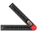 デジタル角度計 300mm 角度ルーラー 分度器 2 in 1角度ゲージ 360度自由調整 度°/分′切替 LCD 角度ファインダー定規 8インチ 測定ツール ...