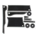 ホンダ N-VAN JJ1/JJ2 専用 インテリアラバーマット 2018.07-現行 ドアポケットマット コンソールマット 専用設計 ドレスアップパーツ アクセサリー 騒音防止 滑り止め 10枚 ホンダ N-VAN JJ1/JJ2専用 ホワイト緑蓄光(2)