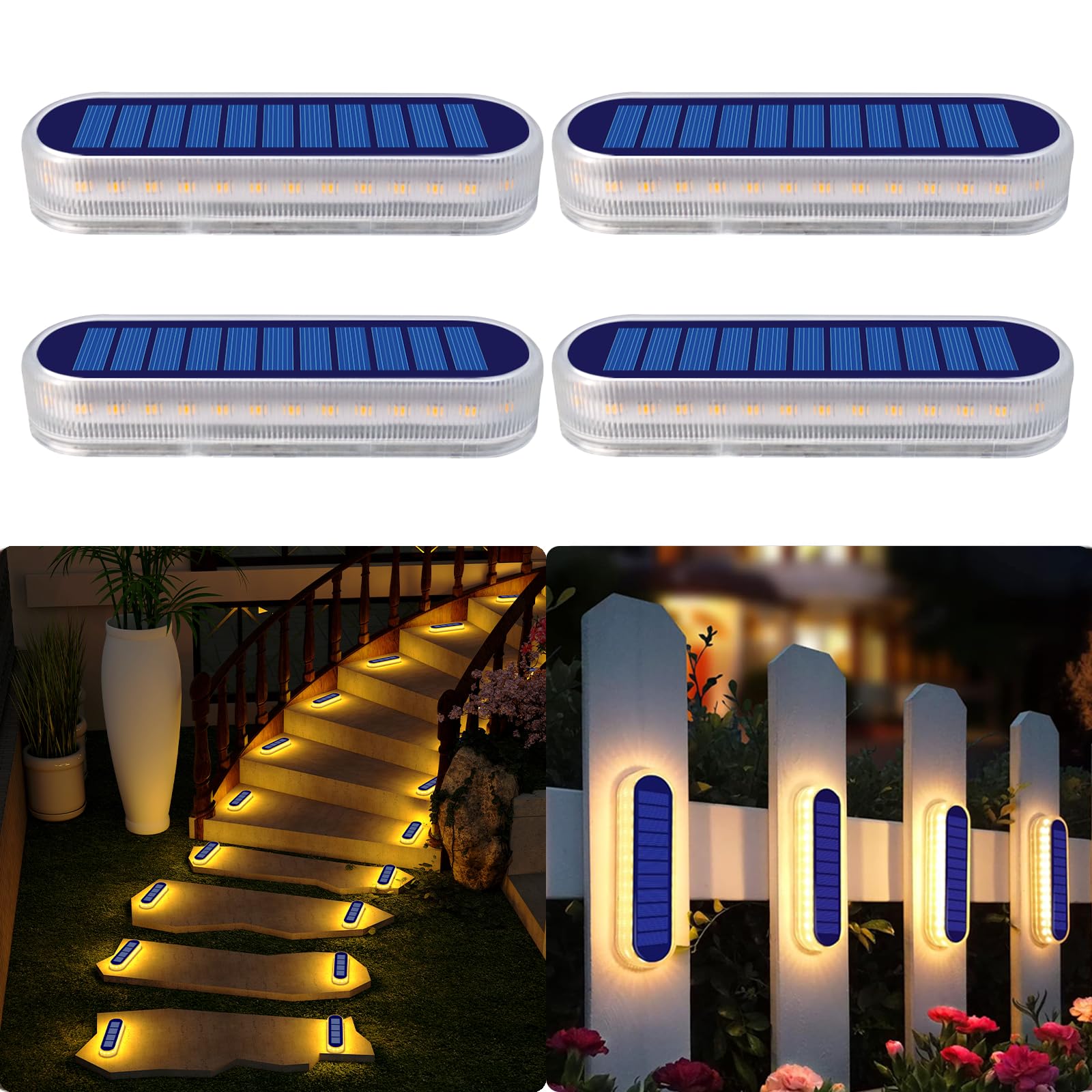 ソーラーライト 屋外 ガーデンライト IP68防水 30LED 暖色 ソーラー 屋外 階段ライト 庭 ライト 太陽光パネル充電 自動点灯/消灯 玄関先 庭 通路 車道 芝生 駐車場に最適 （4個セット）