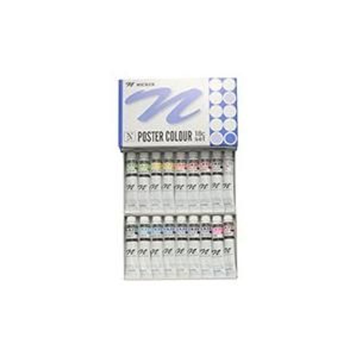 ニッカー ポスターカラー 不透明水彩絵具 18色セット PCT18