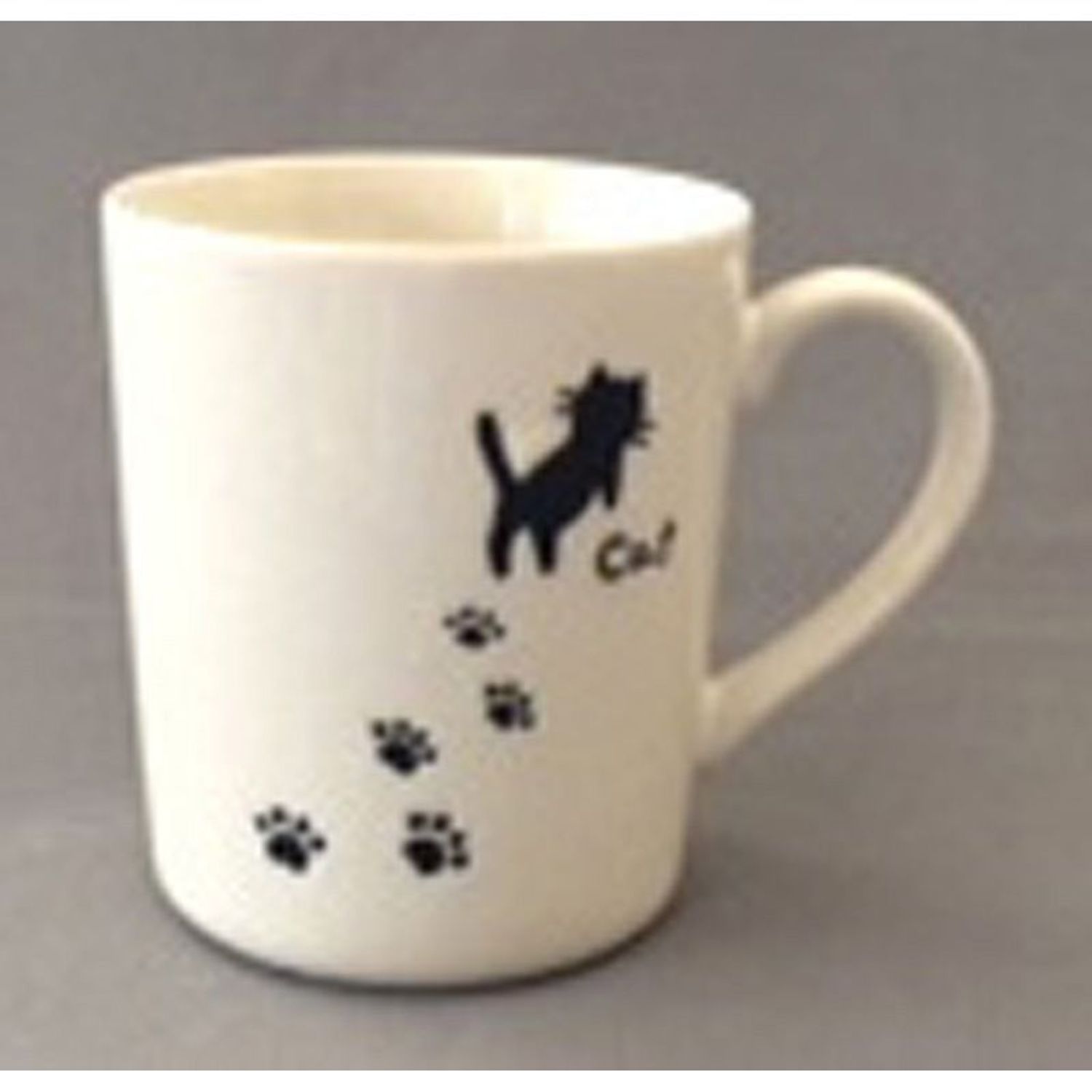 軽量目盛付マグカップ　足あとネコ