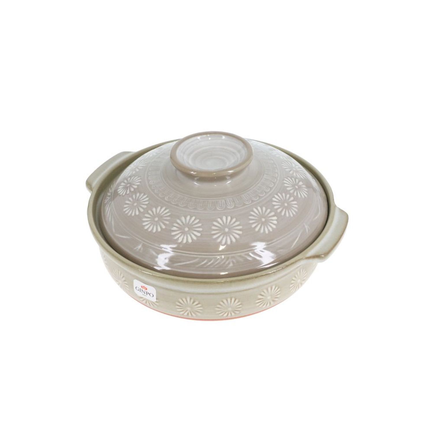 銀峯　土鍋　花三島　8号