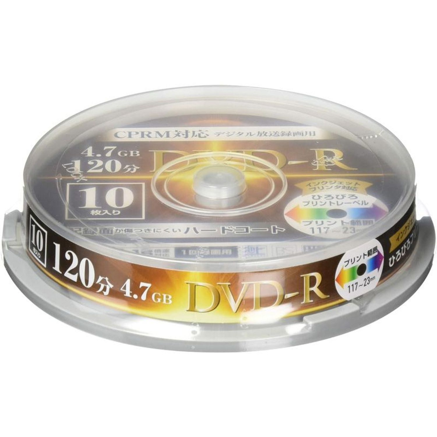 DVDディスク 10枚スピンドル CPR10SP