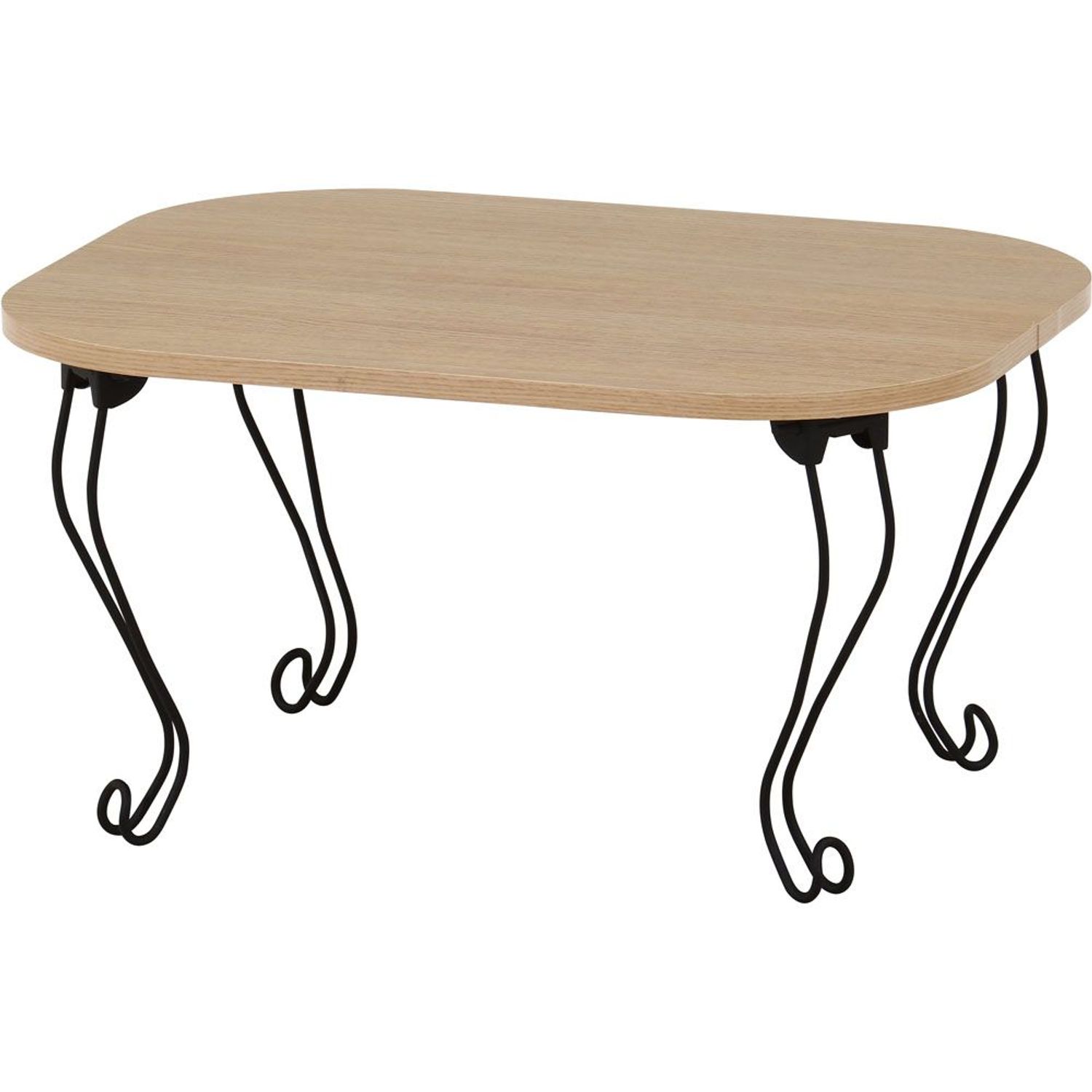 不二貿易 ねこ脚テーブル　6048　ナチュラル（木目）【メーカー直送・代引不可】