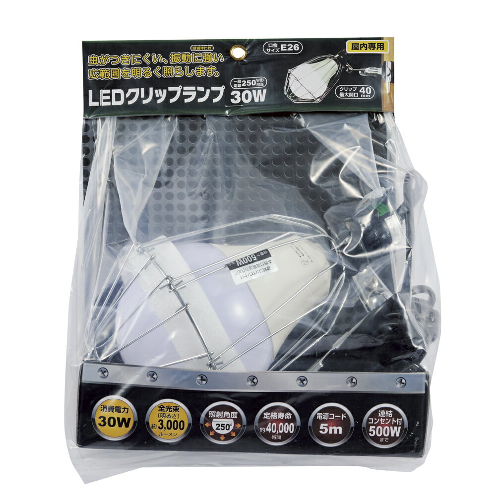 LEDクリップランプ 30W WLED-30 工具 投光器 ワークライト ビバホーム