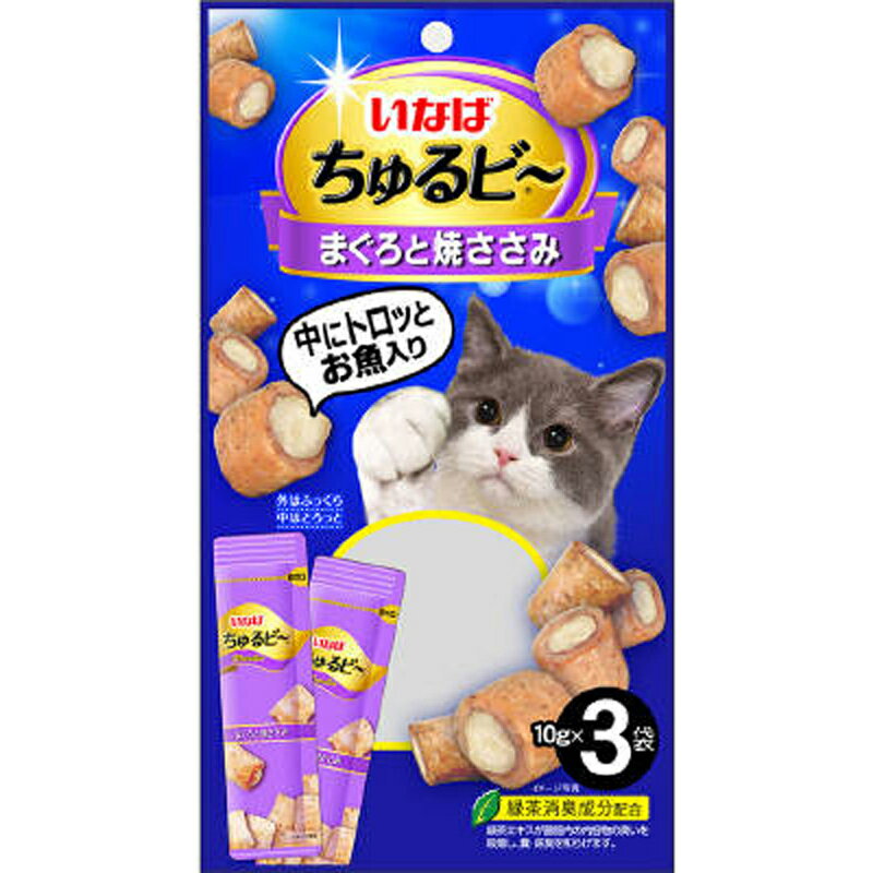 いなば　ちゅるビー　まぐろと焼ささみ　3袋 ペット おやつ（猫） ジャーキー ビバホーム