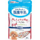 仕様 規格: ビーフ　80g 特長 わんちゃんの国産牛乳で作ったウェットタイプ総合栄養食。そのままで、トッピング、水分補給にもおすすめ。 JANコード 4974926011647