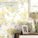 BL8903 ローラアシュレイ 壁紙 アップルブロッサム サンシャイン イエロー LAURA ASHLEY のり付き のりなし ベスト クロス 1m単位販売