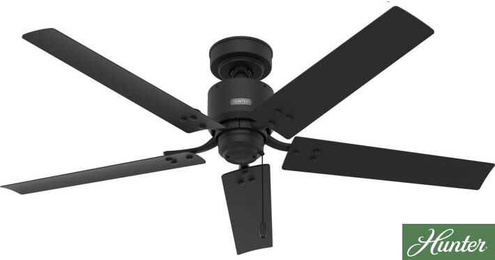 シーリングファン ハンター ウインドバウンド Windbound マットブラック 51459 3スピードダイヤルスイ..
