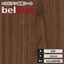 【送料無料】ベルビアン カッティングシート リアル木目 粘着剤付き不燃化粧フィルム 122cm巾 SW-102 ダンディウォルナット(半板)