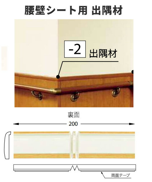【送料無料】サンゲツ 腰壁シート用専用部材 出隅材