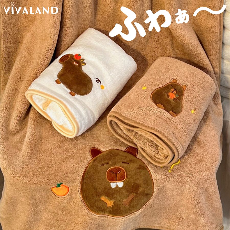 【キャラクターバスタオル】バスタオル 可愛い カピパラ 動物 ?70x140 お風呂あがり 風呂 やわらかい ふわふわ 優しい 大きい 北欧 シンプル 柄 大人 子供 おしゃれ かわいい お洒落 動物 アニマル シンプル お洒落 タオル フェイスタオルのサムネイル
