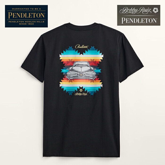【PENDLETON】 PENDLETON x BOBBY RUIZ BLANKET GRAPHIC TEE ペンドルトン TRIBAL Tシャツ BLACK