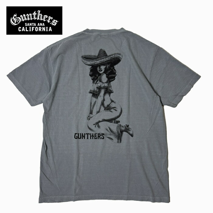 【GUNTHERS】GUNTHERS - CHULA - TEE SANTA ANA ガンターズ T-SHIRT Tシャツ ガーメントダイ GRAY