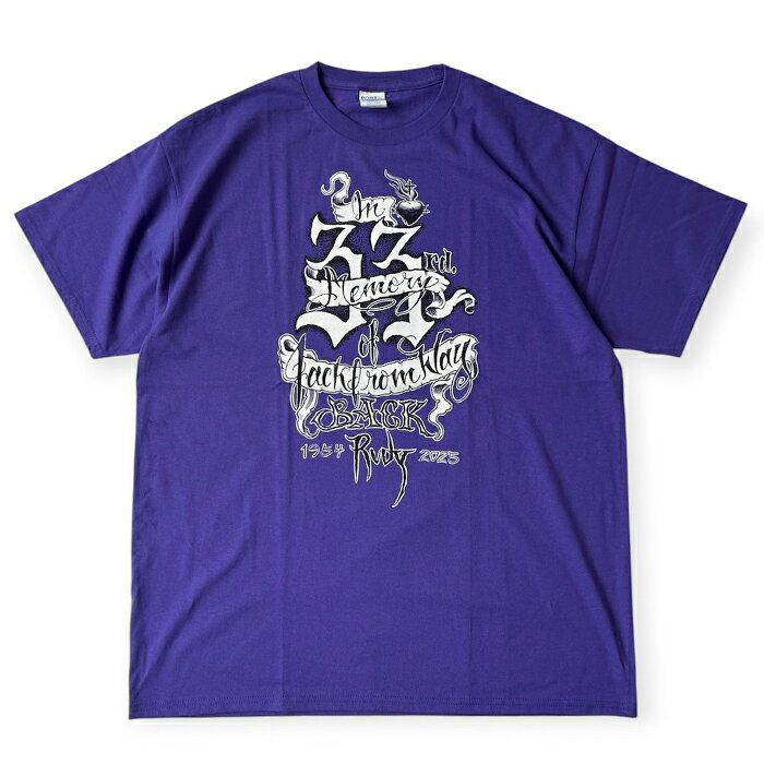 TRIBUTE - JACK RUDY - TEE Tシャツ パープル JACK RUDY BEATNIKS GOODTIME CHARLIE'S TATTOOLAND タトゥー ローライダー チカーノ ストリート カリフォルニア ゆったり アメカジ ブランド 大きいサイズ