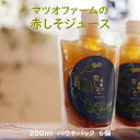 マツオファーム　青しそジュース　200ml　6個　パウチパック入り　長崎県産　島原半島産　ビタミンA　ビタミンB　ビタミンC　ビタミンE　健康　美活　水割り　ホット　アイス　ロック　焼酎割り