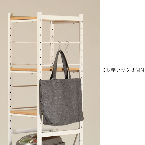UTILITY 弘益 サラ SSR-30S BR スチールラック スリムタイプ 幅30cm 奥行45cm 高さ180cm 組立式 MDF メラミン化粧板張り スチール 送料込み [3]