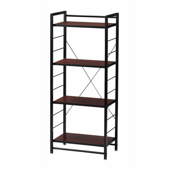 UTILITY 弘益 STW-4R BR ラック ストーク 幅50cm 奥行32cm 高さ120cm 組立式 MDF メラミン化粧板張り スチール 送料込み