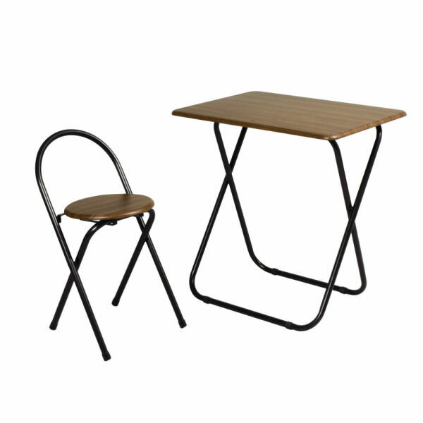 UTILITY 弘益 フォールディングテーブルセット TC-7050PV BR 幅70cm 奥行50.5cm 高さ70.5cm MDF スチール 折りたたみ 送料込み