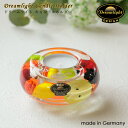 ドリームライト キャンドルホルダー CDD2382 ハッピーフルーツ UFO(S) 直径9cm ガラス製 ドイツ製 Hand Made GERMANY