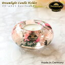 ドリームライト キャンドルホルダー CDD2397 リトルローズ UFO(S) 直径9cm ガラス製 ドイツ製 Hand Made GERMANY