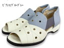 サントノーレ (Saint Honore) 4E 幅広 パンチングコンフォートサンダル (513741) 婦人靴●送料無料