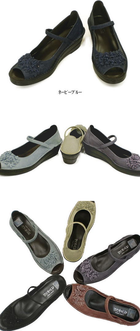 In Cholje（インコルジェ） 足に優しい靴　フラワーモチーフ　オープントゥ（3221） 　靴　レディース　婦人靴●送料無料 2