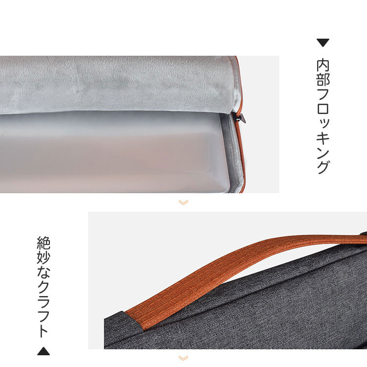 送料無料 Lenovo IdeaPad Duet 370 Chromebook 10.95インチ レノボ 2in1 モデル 型 ノートパソコン タブレットPC 収納ケース ハンドバック 布 実用 ポケット付き 軽量 キャンパス調 手提げかばん パソコンバッグ型 女性 男性 通勤 通学 便利 人気 ノートPC パソコンケース