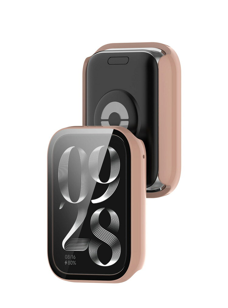 スマホ雑貨viviancaseのXiaomi Smart Band 8 Pro ケース ウェアラブル端末・スマートウォッチ PC素材&強化ガラス フルカバー 液晶保護 マルチカラー クリア シンプルで ハードカバー シャオミ CASE 落下衝撃 傷防止 便利 軽量 フィルム一体 全面保護 人気 保護ケース カバー｜アングル2