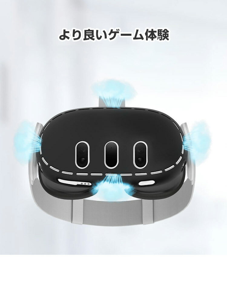 メタ クエスト3 Meta Quest 3 ケース カバー シリコン 保護ケース VR・MRヘッドセット 耐衝撃ケース ソフトケース オキュラス 耐衝撃 傷防止 取り付け簡単