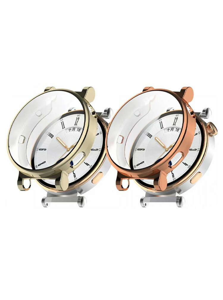 HUAWEI WATCH GT 5 41mm 46mm/GT 5 Pro 46 mm 42mm ケース ウェアラブル端末・スマートウォッチ フルカバー 液晶保護 クリア メッキ仕上げ TPU素材 シンプルで 一体型 スマートウォッチ ソフトカバー CASE 落下 衝撃 便利 軽量 簡易着脱 人気 保護ケース カバー