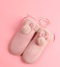 送料無料可愛い暖かい手袋秋冬女性用防寒冬レディースオシャレかわいいファッション雑貨・小物グローブエレガンス手ぶくろ中は5本指で指も動かしやすいボアミトン防寒手袋レディース手袋