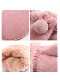 送料無料可愛い暖かい手袋秋冬女性用防寒冬レディースオシャレかわいいファッション雑貨・小物グローブエレガンス手ぶくろ中は5本指で指も動かしやすいボアミトン防寒手袋レディース手袋