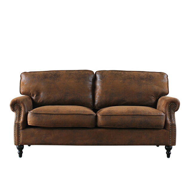 ブリックス ソファー アンティーク ソファ 2人掛けソファ 2.5人掛けソファ 2人用 2.5人用 2人がけ チェスターフィールド コンパクトソファ sofa ブラウン バックスキン風 布地 ヴィンテージ ビンテージ おしゃれ アンティーク調家具 インテリア VE2P30K