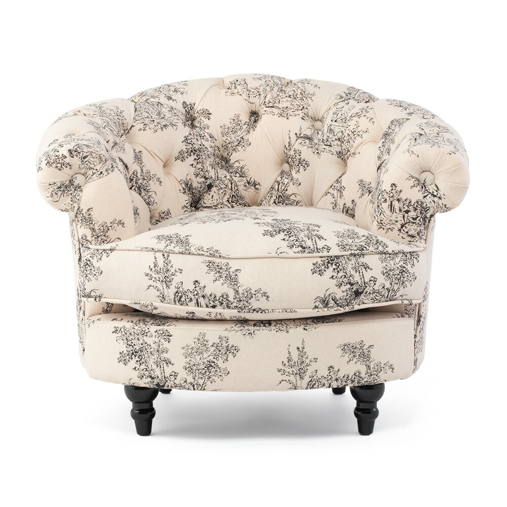 Mousofa モーソファ ソファ ソファー 一人 1人掛けソファ 1人用 1人がけ アンティーク ソファ アンティーク調 姫系ソファ シングルソファ チェスターフィールド ソファ トワレ 布地 おしゃれ ビーンズ型 可愛い 輸入家具 ハンドメイド NM1F84K [2]