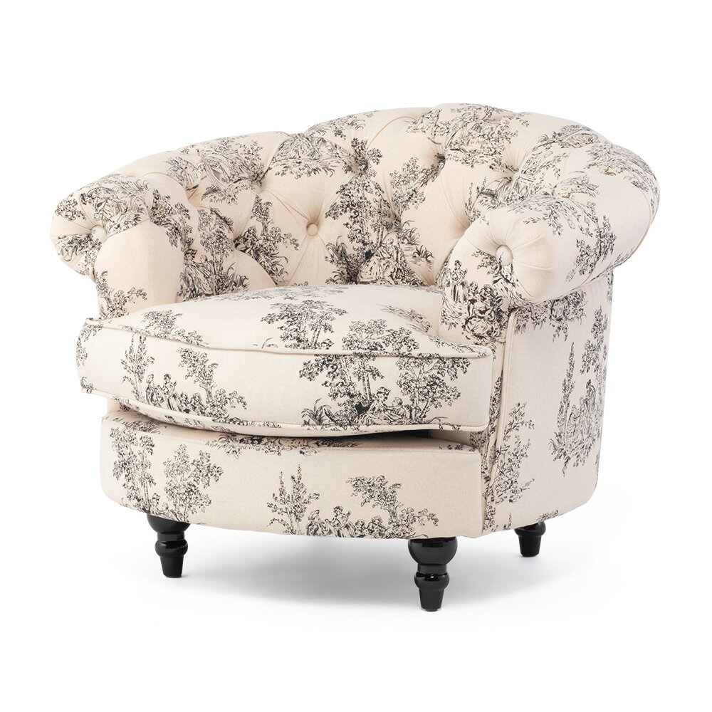 Mousofa モーソファ ソファ ソファー 一人 1人掛けソファ 1人用 1人がけ アンティーク ソファ アンティーク調 姫系ソファ シングルソファ チェスターフィールド ソファ トワレ 布地 おしゃれ ビーンズ型 可愛い 輸入家具 ハンドメイド NM1F84K [3]