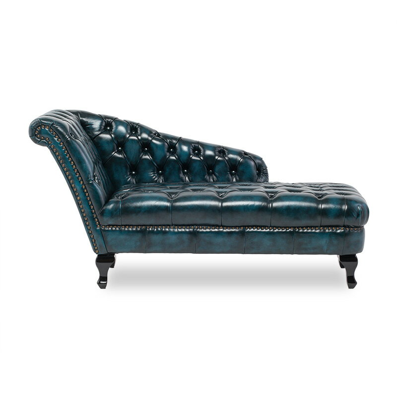 ヴィンセント ソファー 店舗用 ソファ カウチソファ 本革ソファ チェスターフィールド ソファ アンティーク ソファ 2人掛け 2人 2人用 コンパクトサイズ アンティークブルー 本革 猫脚 英国 イギリス おしゃれ インテリア VKL9K
