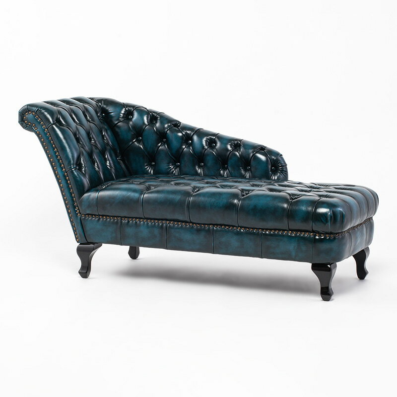 ヴィンセント ソファー 店舗用 ソファ カウチソファ 本革ソファ チェスターフィールド ソファ アンティーク ソファ 2人掛け 2人 2人用 コンパクトサイズ アンティークブルー 本革 猫脚 英国 イギリス おしゃれ インテリア VKL9K [2]