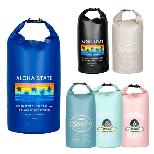 楽天vivid-vividHALEIWA HAPPY MARKET ハレイワ ウォータープルーフ バッグ 20l アウトドア 防水 ショルダーバッグ にも バックパックにも リュック 11102227 11102349 11102361 ハワイアン 南国テイスト スポーツ パームツリー ビーチ サーフドッグ