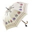 マリーアントワネット エレガントアンブレラ 7005190 ホワイト 柄 上品 きれいめ レディース 雨傘 長傘 ヨーロピアン　ロココ 姫系 プリンセス系