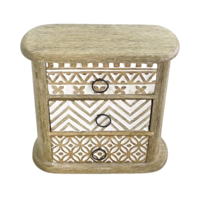 エスニック ウッド ドロワー ミニ 引き出し 卓上引き出し チェスト 木彫り 小物入れ 10719298 ヴィンテ..
