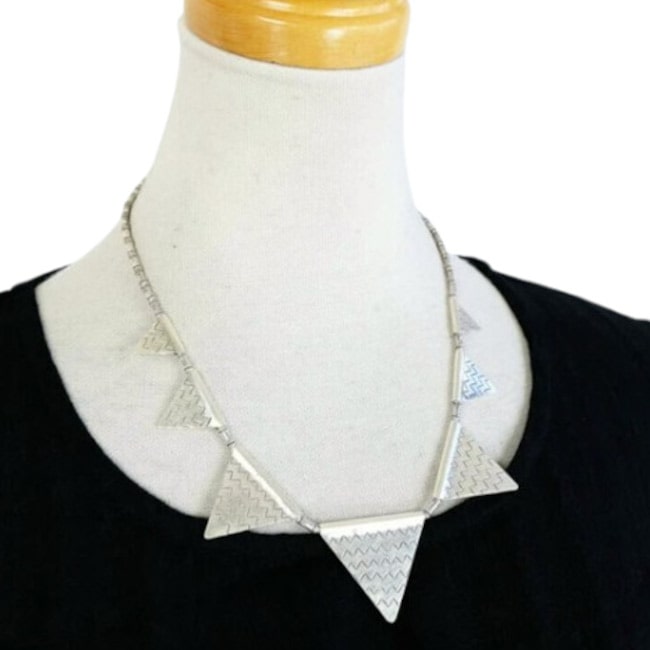 カレンシルバー ネックレス 三角 レディース 約47cm