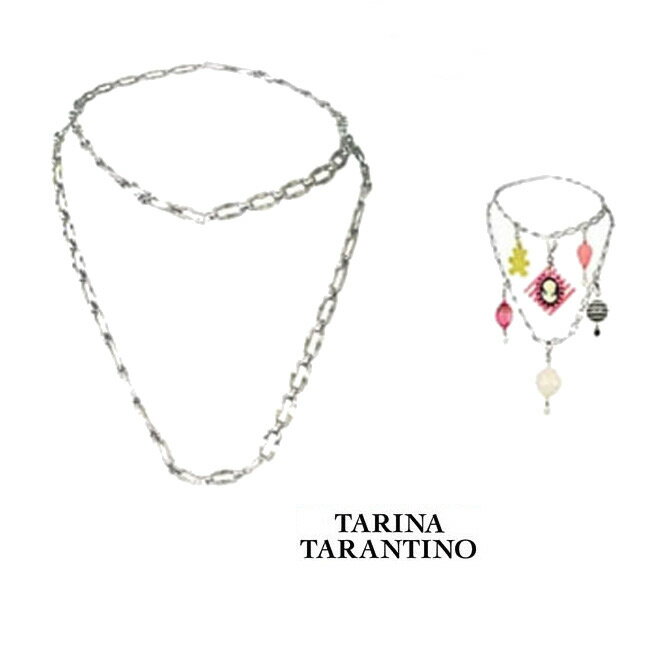 LAセレブ愛用ブランドTarina tarantino　 タリナ・タランティーノマルチチェーン　ベルトにも2連ネックレスにもシンプルでチャームをつけれる　シルバー
