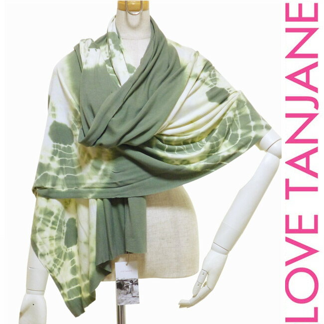 Love tanjane　ラブタンジェインタイダイスカーフ　オリーブグリーン　カジュアル　レーヨン　カリフォルニアセレブ愛用ブランド