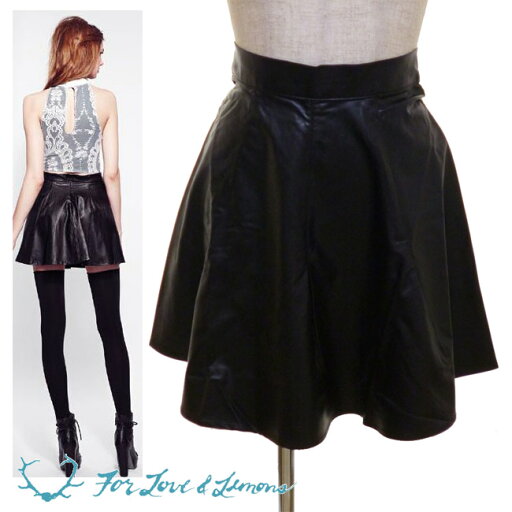 LAセレブ愛用ブランドFor love & lemonsフォーラブアンドレモンズPreppy skirtマストアイテム♪フェイクレザープレッピースカート ミニフレアスカート 黒 ブラック レディース 春秋冬 かわいい かっこいい おしゃれ planet blue LAセレブ愛用ブランドFor love & lemonsフォーラブアンドレモンズPreppy skirtマストアイテム♪フェイクレザープレッピースカート ミニフレアスカート 黒 ブラック レディース 春秋冬 かわいい かっこいい おしゃれ planet blue
