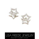 Lisa freede リサ・フリーダスターピアス ラインストーン シルバーカラー きれいめ 上品 かわいい おしゃれ インポート キラキラ 星